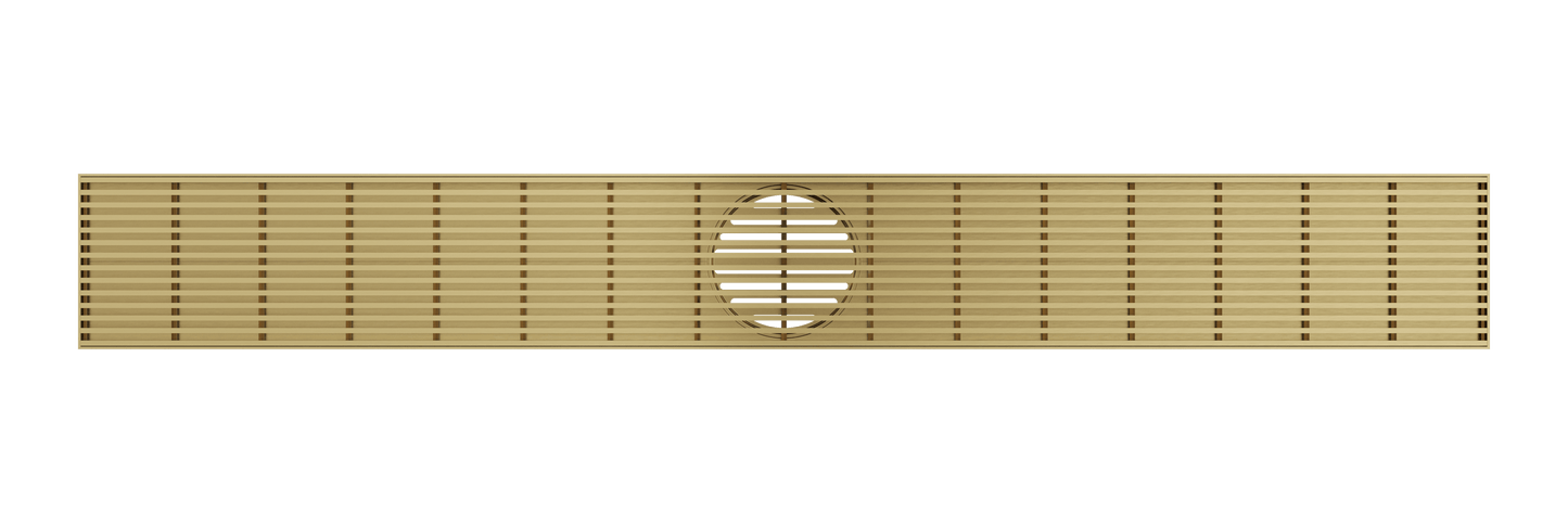 Ezyflow 800mm Heelguard Linear Waste DN89 - Brushed Brass