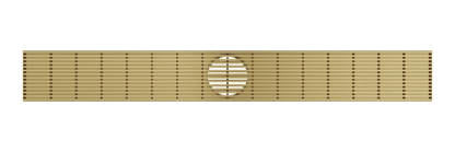 Ezyflow 800mm Heelguard Linear Waste DN89 - Brushed Brass