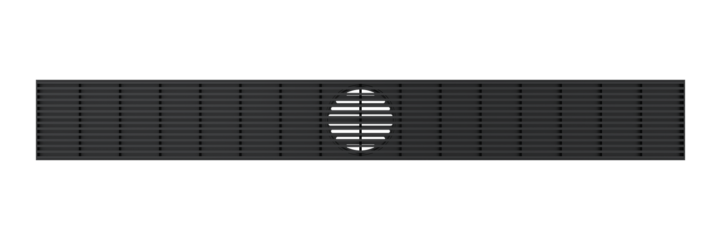 Ezyflow 800mm Heelguard Linear Waste DN89 - Matte Black