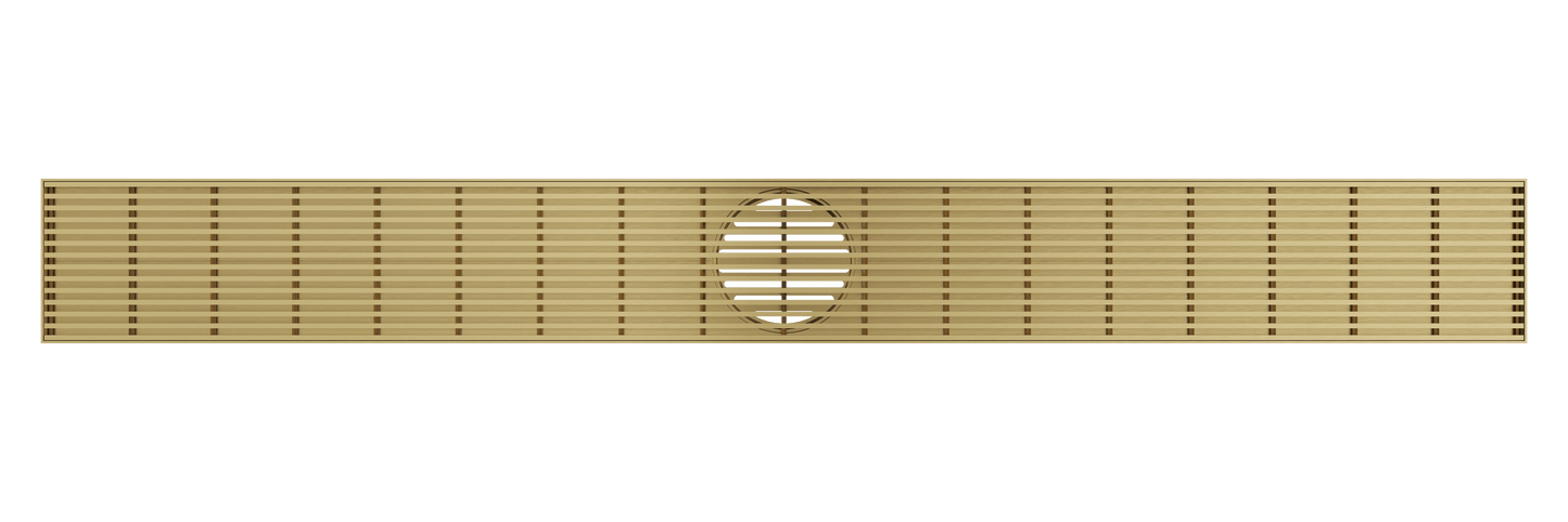 Ezyflow 900mm Heelguard Linear Waste DN89 - Brushed Brass