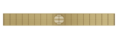 Ezyflow 900mm Heelguard Linear Waste DN89 - Brushed Brass