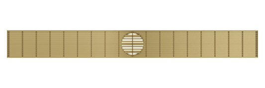Ezyflow 900mm Heelguard Linear Waste DN89 - Brushed Brass