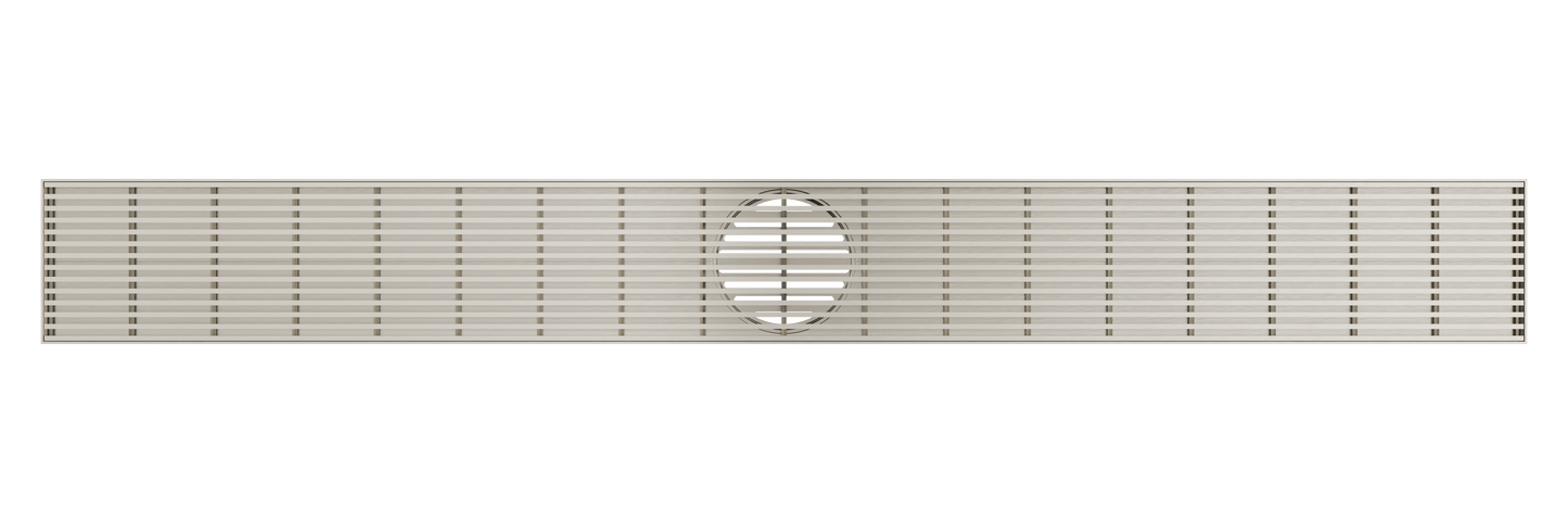 Ezyflow 900mm Heelguard Linear Waste DN89 - Brushed Nickel