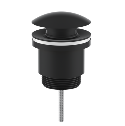 Ezyflow 32/40mm Universal Pop-Up Plug & Waste with Optional Overflow - Matte Black