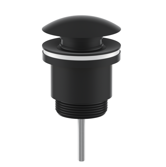 Ezyflow 32/40mm Universal Pop-Up Plug & Waste with Optional Overflow - Matte Black