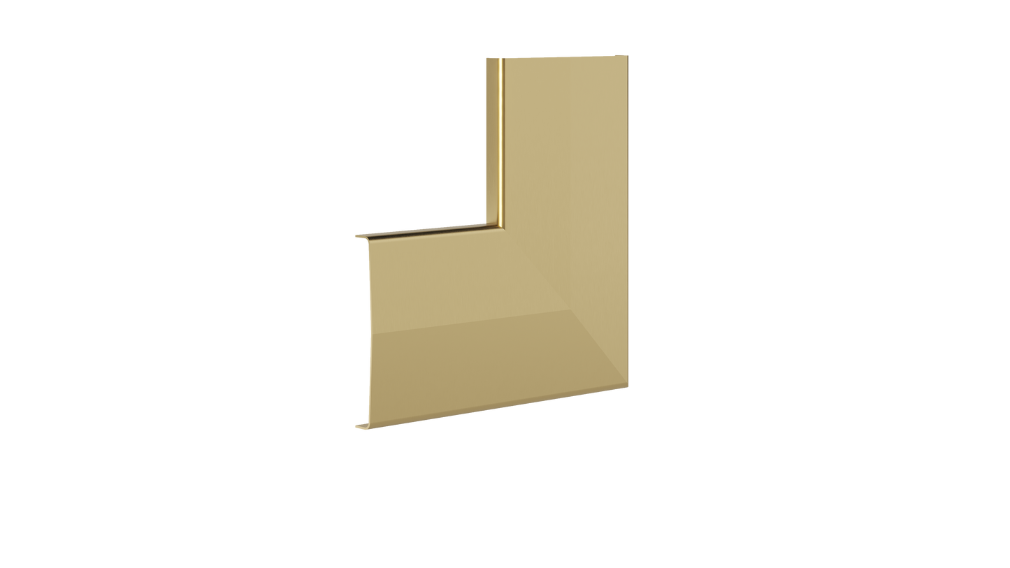 Ezyflow Series 24 Base Corner Joiner - Brushed Brass