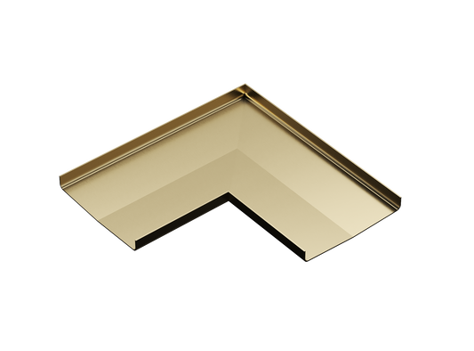 Ezyflow Series 24 Base Corner Joiner - Brushed Brass