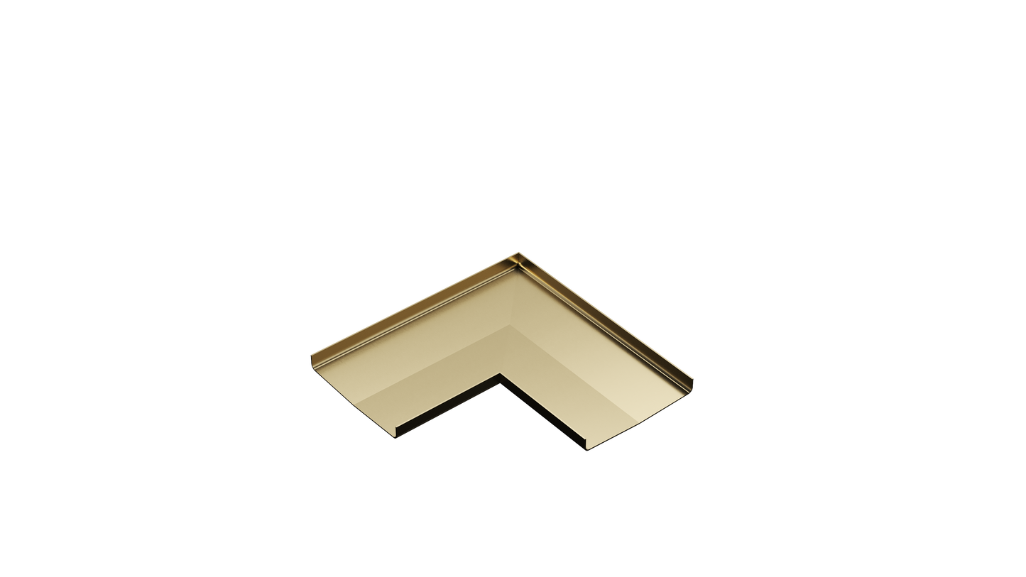 Ezyflow Series 24 Base Corner Joiner - Brushed Brass