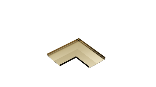 Ezyflow Series 24 Base Corner Joiner - Brushed Brass