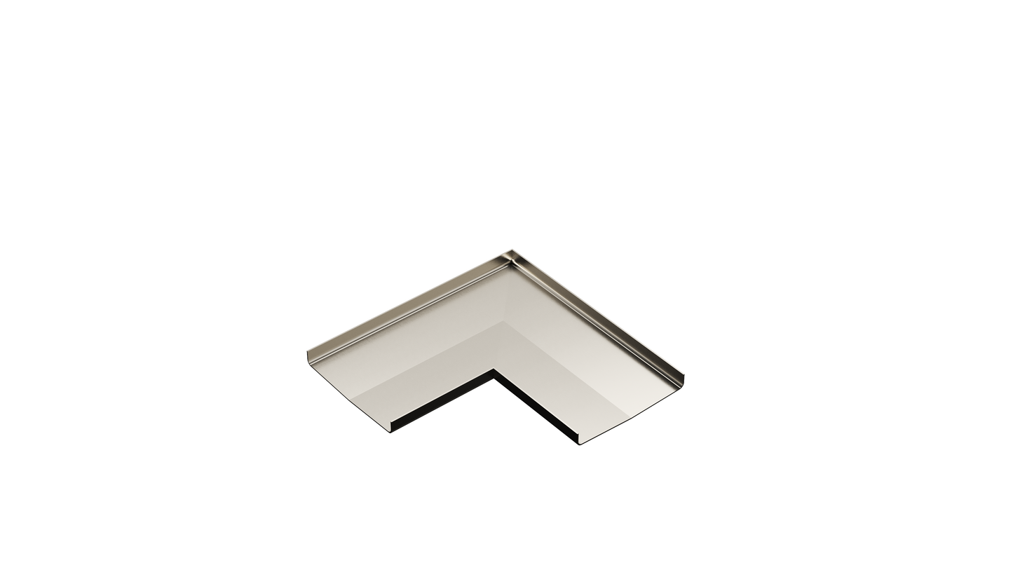 Ezyflow Series 24 Base Corner Joiner - Brushed Nickel