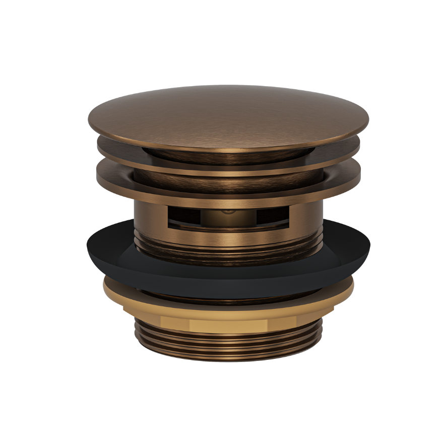 EzyFlow 40mm Pop-Up Plug & Waste with Overflow - Aged Bronze
