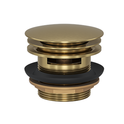 Ezyflow 40mm Pop-Up Plug & Waste with Overflow - Brushed Brass