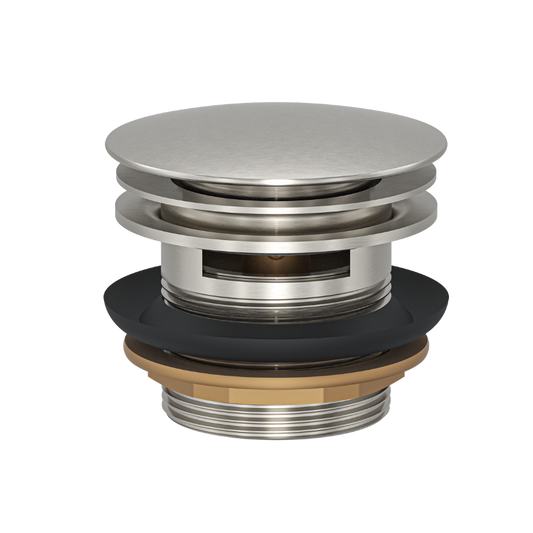 Ezyflow 40mm Pop-Up Plug & Waste with Overflow - Brushed Nickel