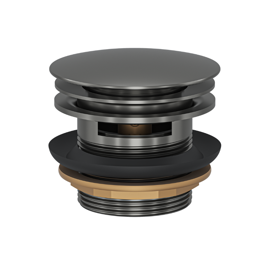 Ezyflow 40mm Pop-Up Plug & Waste with Overflow - Gunmetal