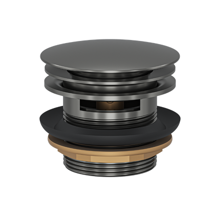 Ezyflow 40mm Pop-Up Plug & Waste with Overflow - Gunmetal