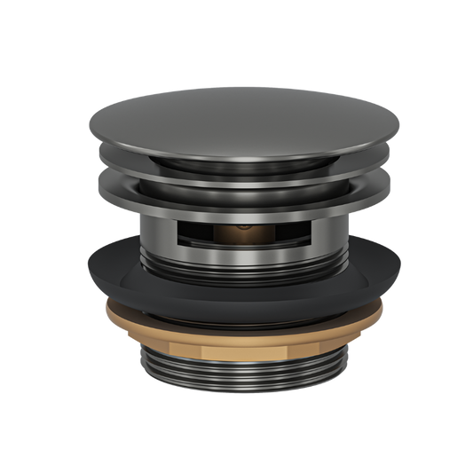 Ezyflow 40mm Pop-Up Plug & Waste with Overflow - Gunmetal