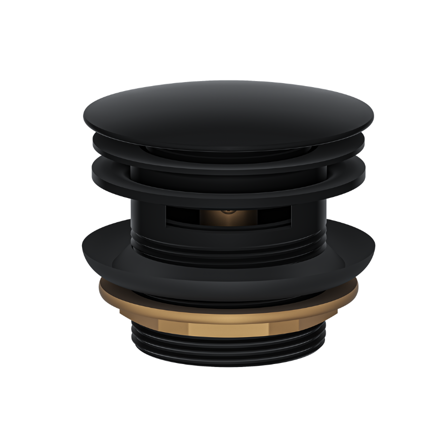Ezyflow 40mm Pop-Up Plug & Waste with Overflow - Matte Black