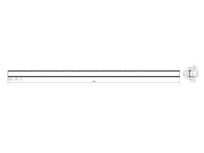 EzyFlow Series 24 Custom Size Tile Insert Per Linear Metre - Brushed Brass