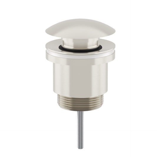 Ezyflow 32/40mm Universal Pop-Up Plug & Waste with Optional Overflow - Brushed Nickel