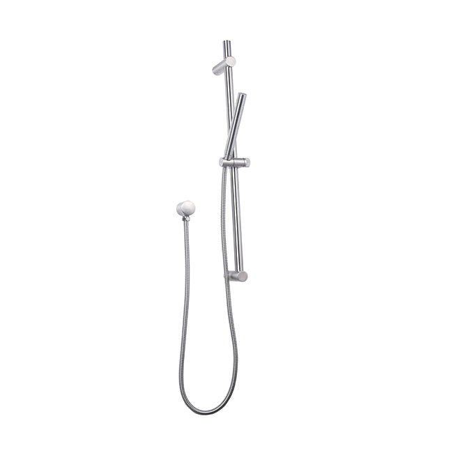 ELLE  Stainless Steel Pencil Rail Shower with Elbow - Brushed Stainless