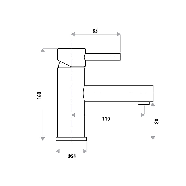 Elle 304 Stainless Steel Basin Mixer - Brushed Stainless