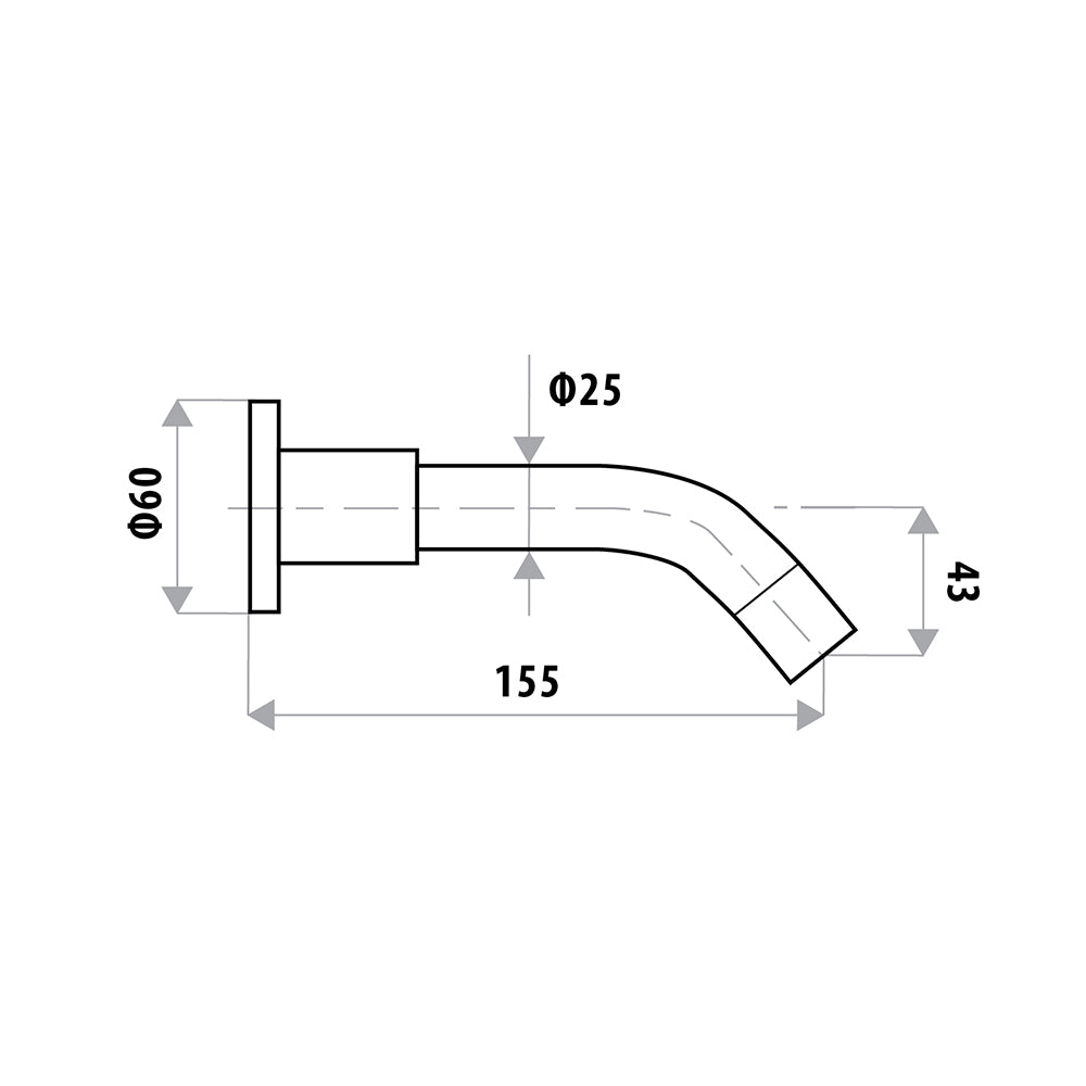 Elle Bath Spout - Matte Black