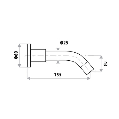 Elle Bath Spout - Matte Black