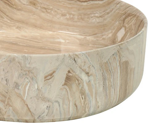 405*405*130mm Stone-look Glossy Finish Above Counter Basin