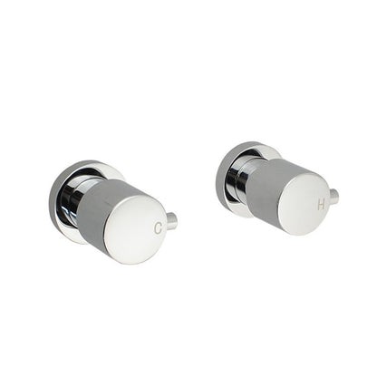 Round Chrome Shower Wall Taps