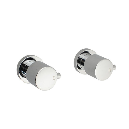 Round Chrome Shower Wall Taps