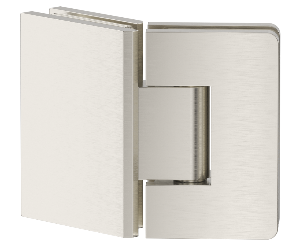 135-Degree Glass to glass hinge - BRUSHED NICKEL