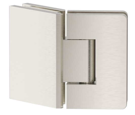 135-Degree Glass to glass hinge - BRUSHED NICKEL