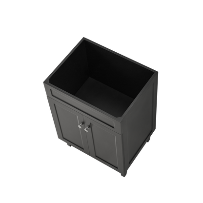 600mm Harrington Floor Vanity PVC Cabinet Only - Matte Black