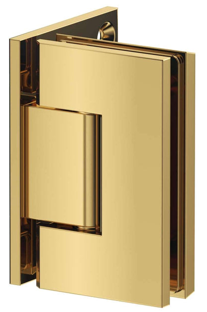 Glass to Wall Hinge - Shiny Gold