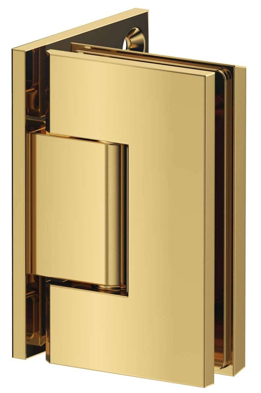 Glass to Wall Hinge - Shiny Gold