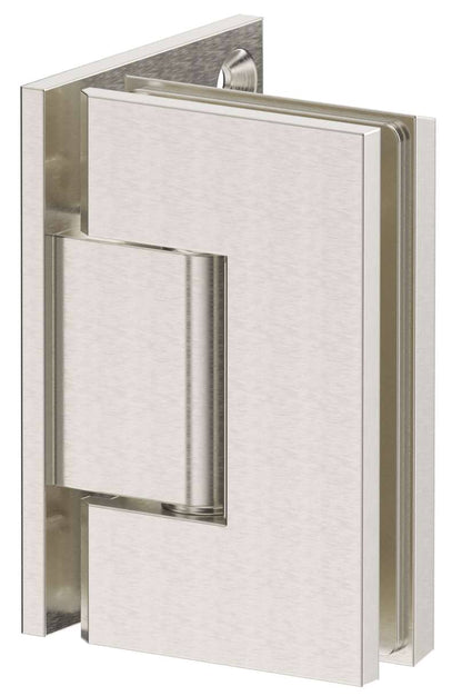 Glass to Wall Hinge - BRUSHED NICKEL