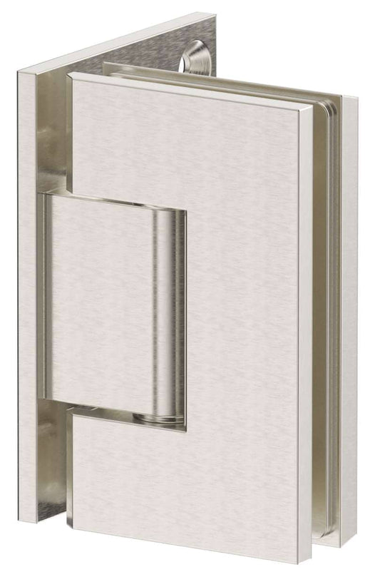 Glass to Wall Hinge - BRUSHED NICKEL