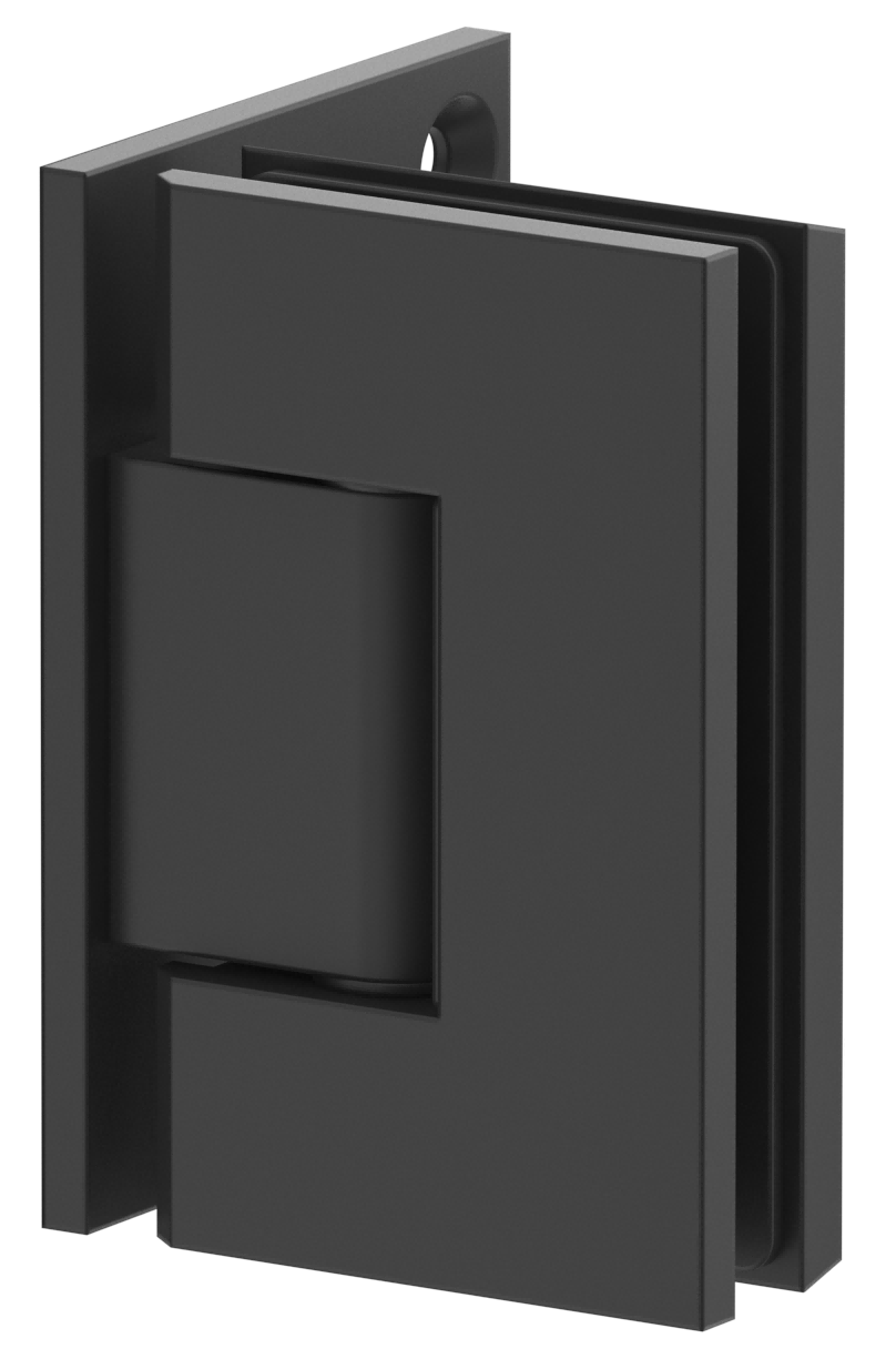 Glass to Wall Hinge - BLACK