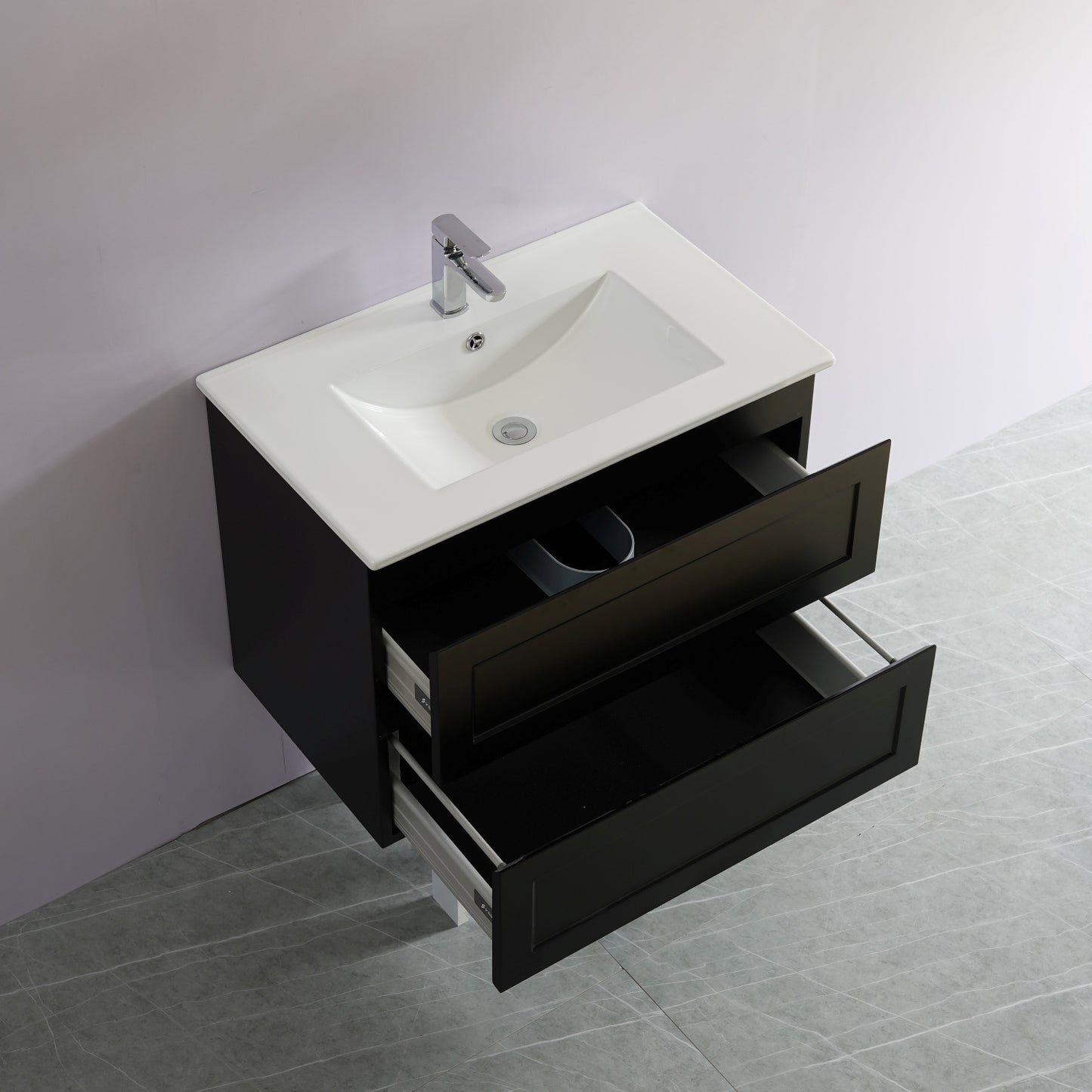 750mm Fremantal Wall Hung Vanity PVC Cabinet Only - Matte White