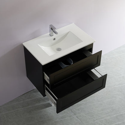 750mm Fremantal Wall Hung Vanity PVC Cabinet Only - Matte White