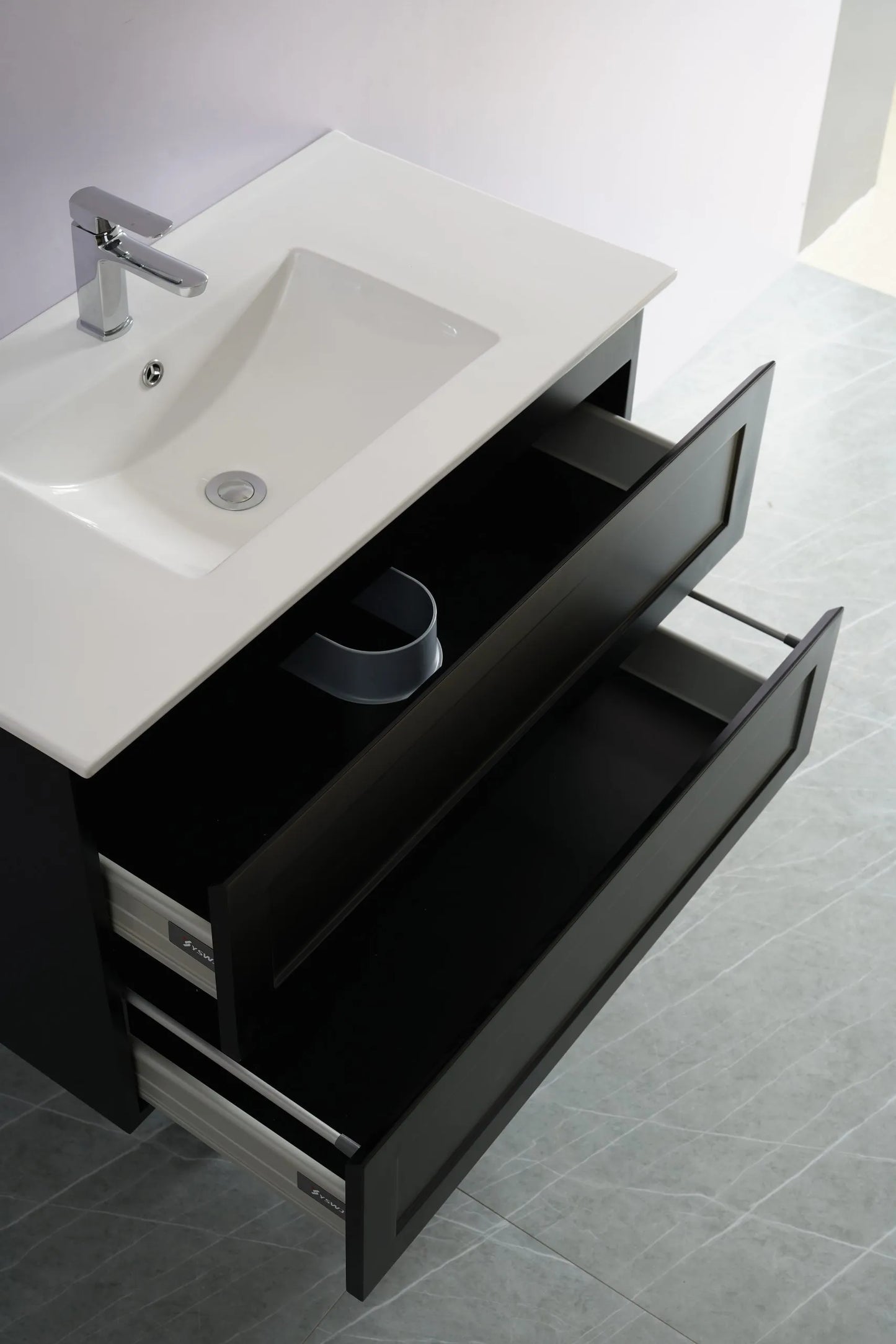 900mm Fremantal Wall Hung Vanity PVC Cabinet Only - Matte White