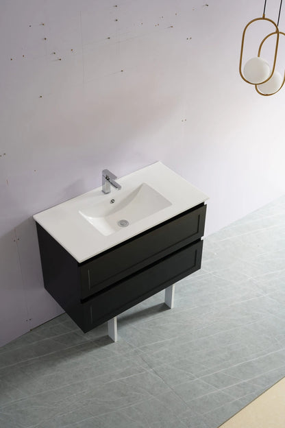 900mm Fremantal Wall Hung Vanity PVC Cabinet Only - Matte White