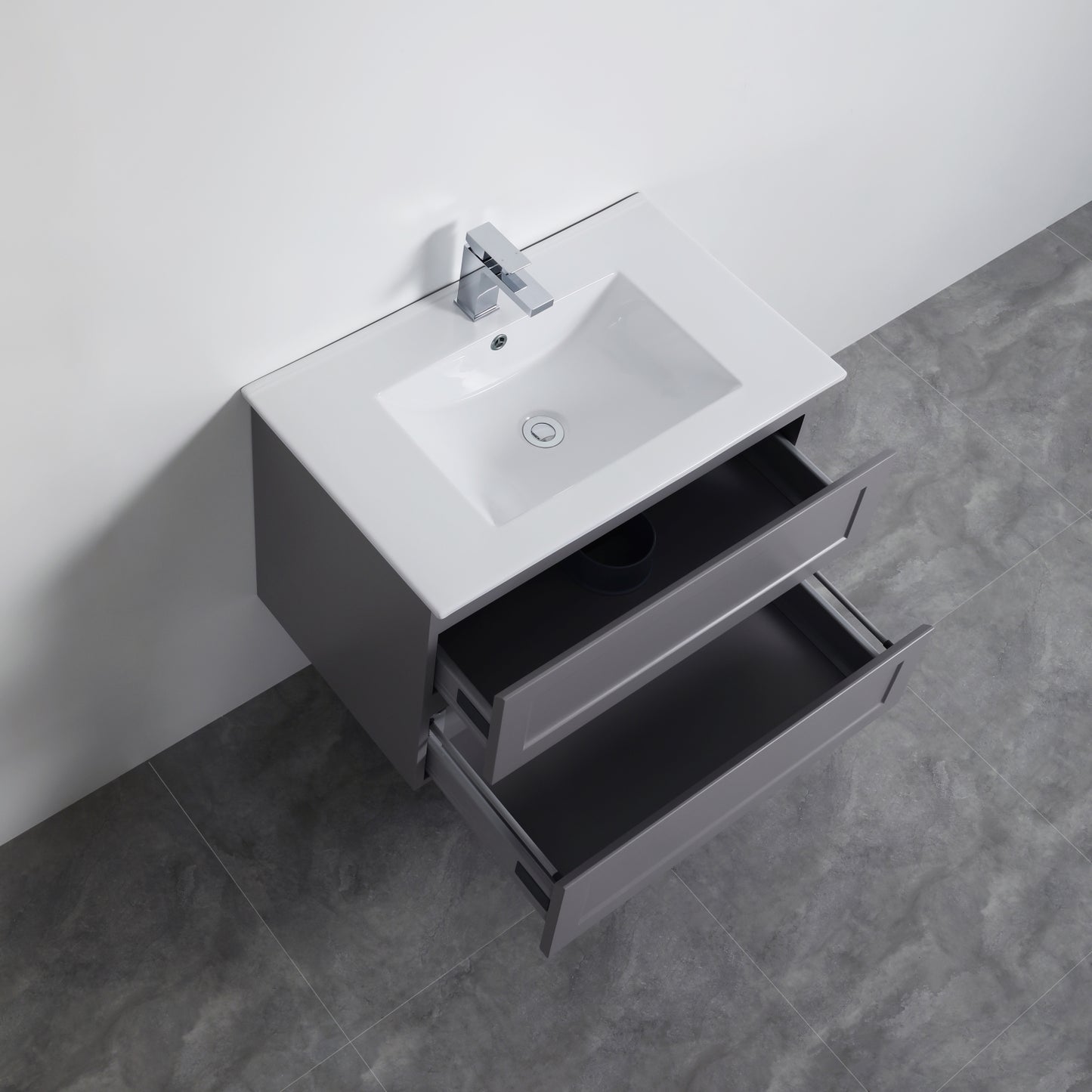 750mm Fremantal Wall Hung Vanity PVC Cabinet Only - Matte White