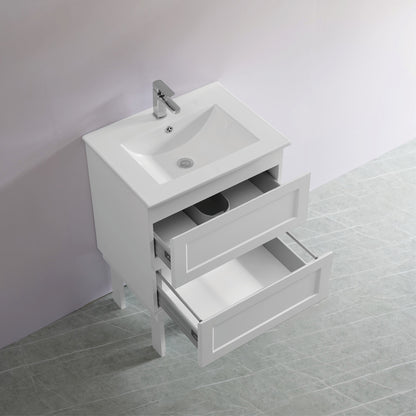 600mm Fremantal Wall Hung Vanity PVC Cabinet Only - Matte White