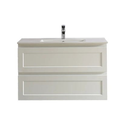 750mm Fremantal Wall Hung Vanity PVC Cabinet Only - Matte White