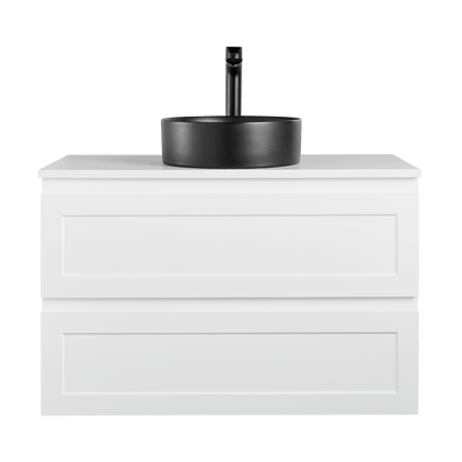 750mm Fremantal Wall Hung Vanity PVC Cabinet Only - Matte White