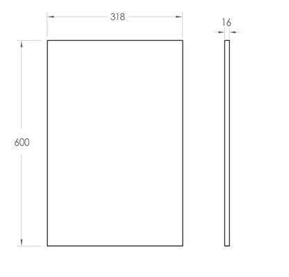 Filler 600x318x16 Natural Oak