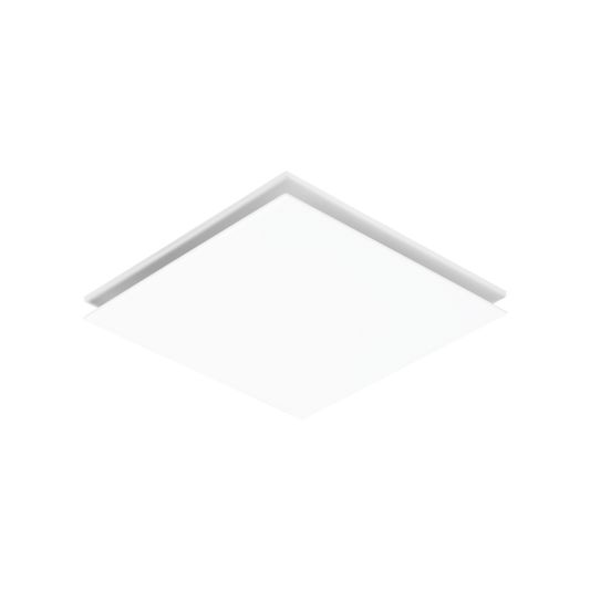 Flow Square 250mm Exhaust Fan White