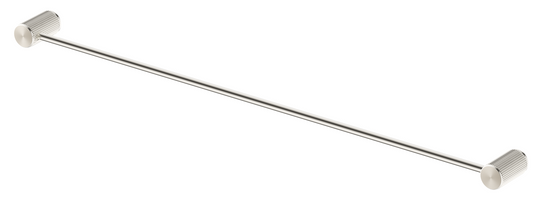 Mica Fluted Single Towel Rail - 800mm - Brushed Nickel