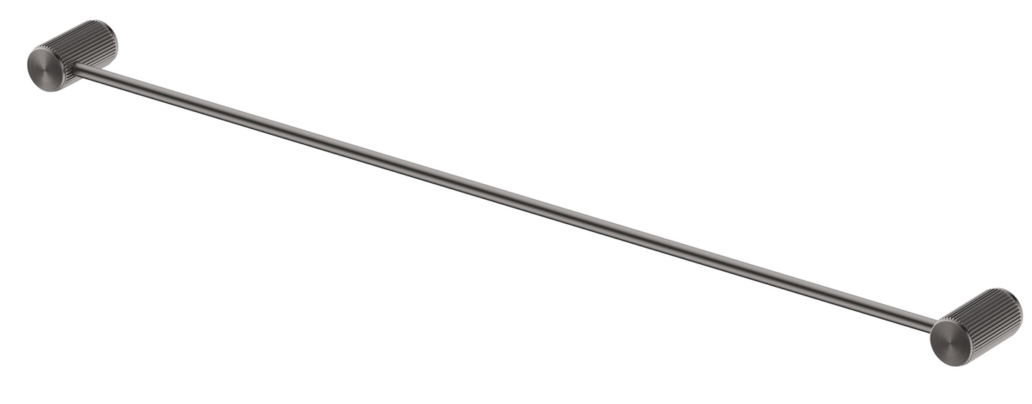 Mica Fluted Single Towel Rail - 800mm - Gunmetal
